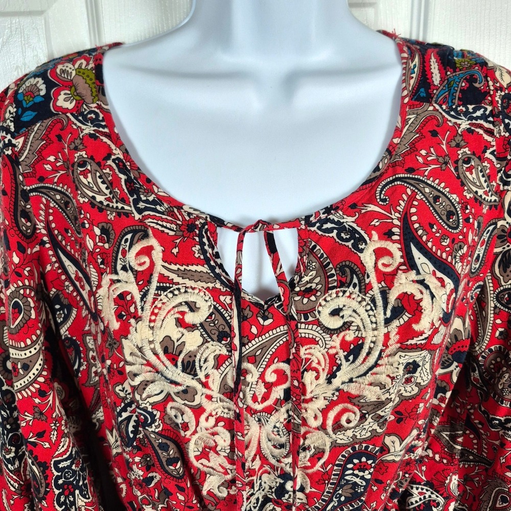 Flying Tomato red floral embroidered mini dress‎ women's large - Picture 5 of 9